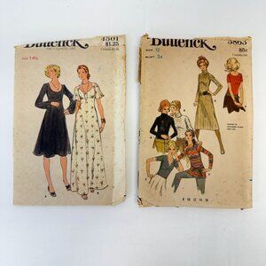 Butterick Vintage Sewing Patterns 4501 5863 Lot of 2 Retro